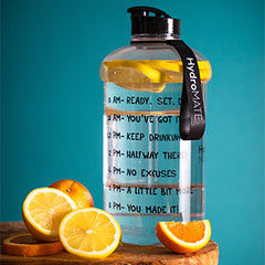 water bottle with orange slices