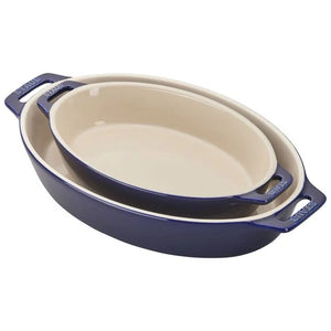 Oval Ceramic Baking Dish Set, Set/2 - La Cuisine - Small Ceramic Baking Dish