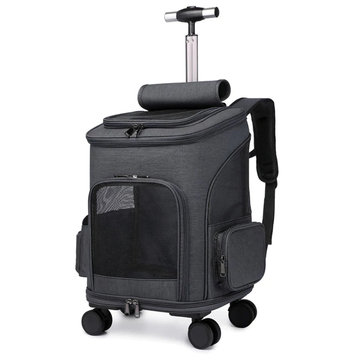 PetEase™ - Pet Travel Rolling Wheeled Carrier Backpack-image-17