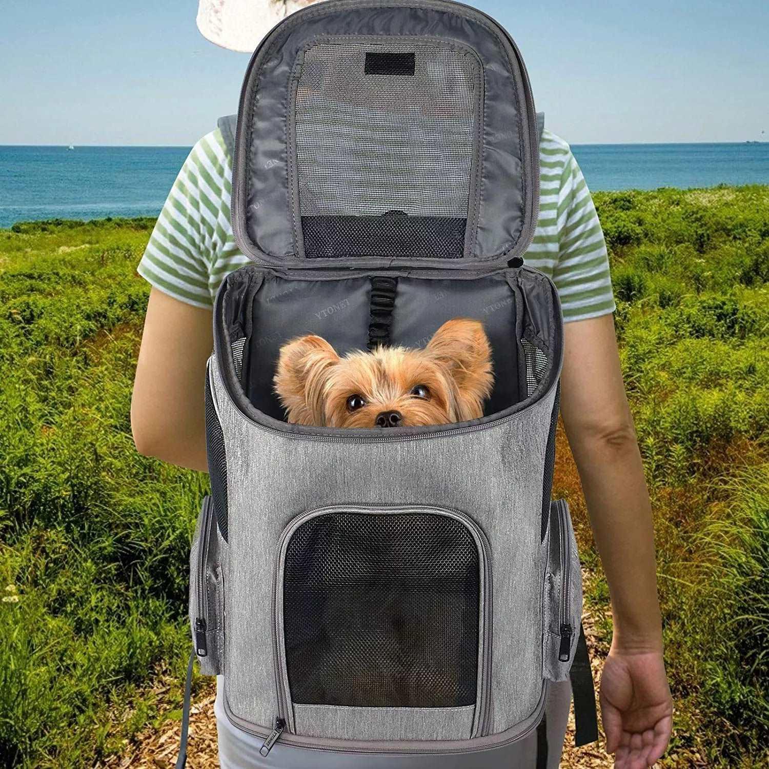 PetEase™ - Pet Travel Rolling Wheeled Carrier Backpack-image-12