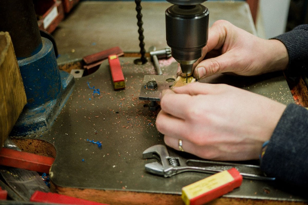 Sheffield Pocket Knife drilling close up one