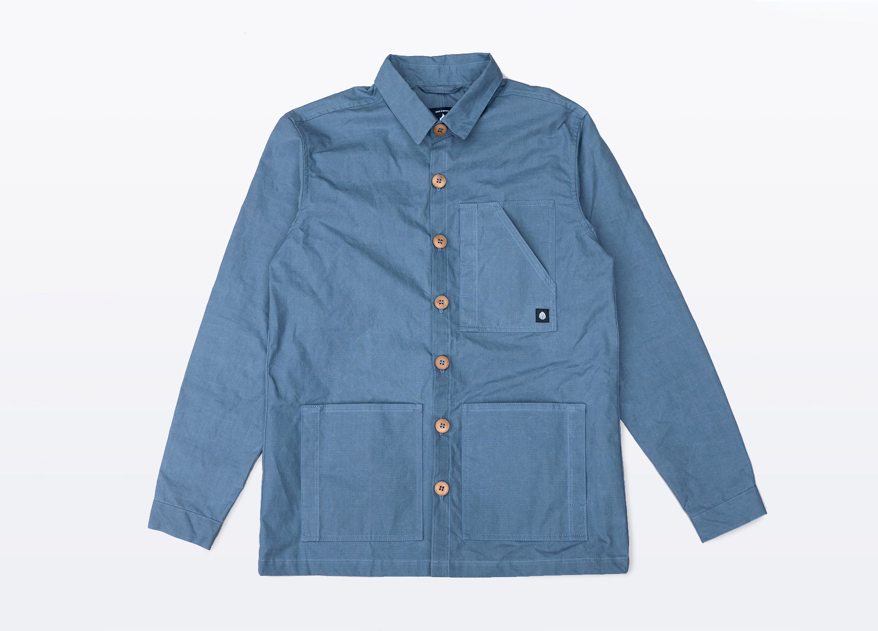 The Maker Overshirt - Waxed organic cotton, Sky | The Level