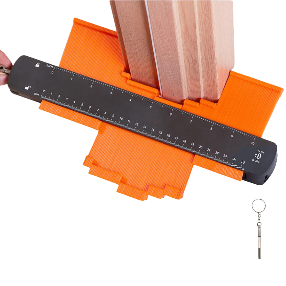 Contour Gauge Shape Duplicator with Adjustable Lock – Accurate Profile Copying for Flooring, Woodworking, and DIY Tasks