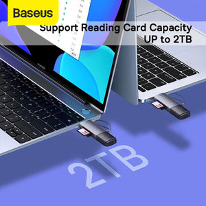 Baseus Card Reader USB 3.0 Type-C to SD TF High Speed 2IN1 OTG Adapter