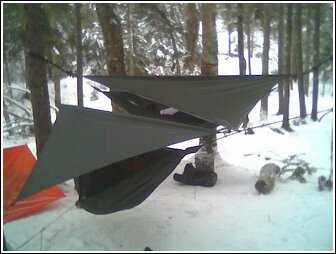 hammocks in the snow