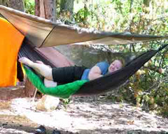 using the hammock as a lounger