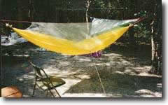 Tom's first prototype hammock
