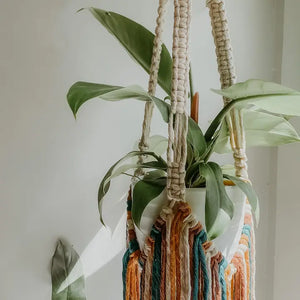 Macrame Plant Hanger with Fringe - Wild Lark