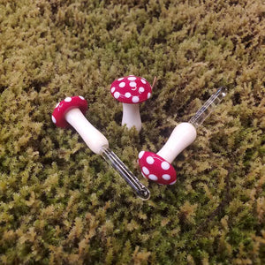 Mushroom Glass Plant Spike - Wild Lark