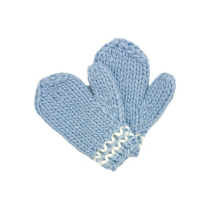 Blue Knit Mittens (Baby/Toddler, Kid) - Pink & Blue Avenue