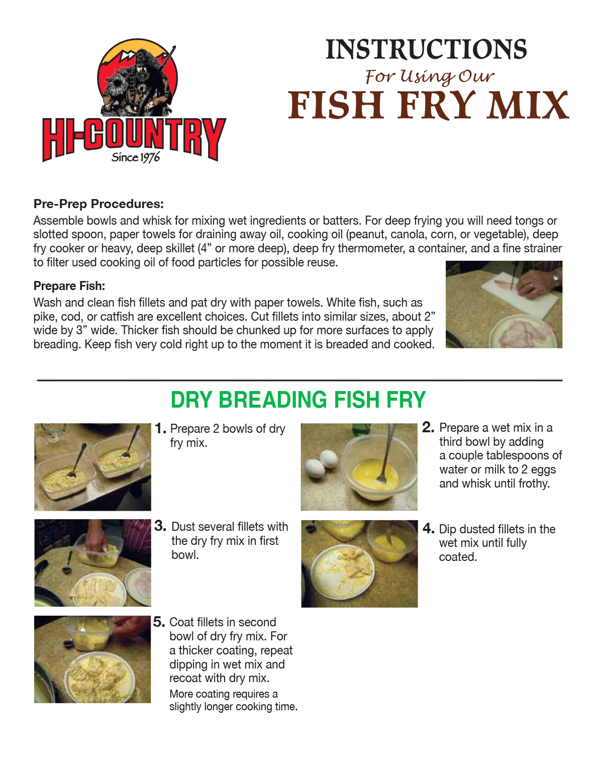 Fish Fry Mix Instructions