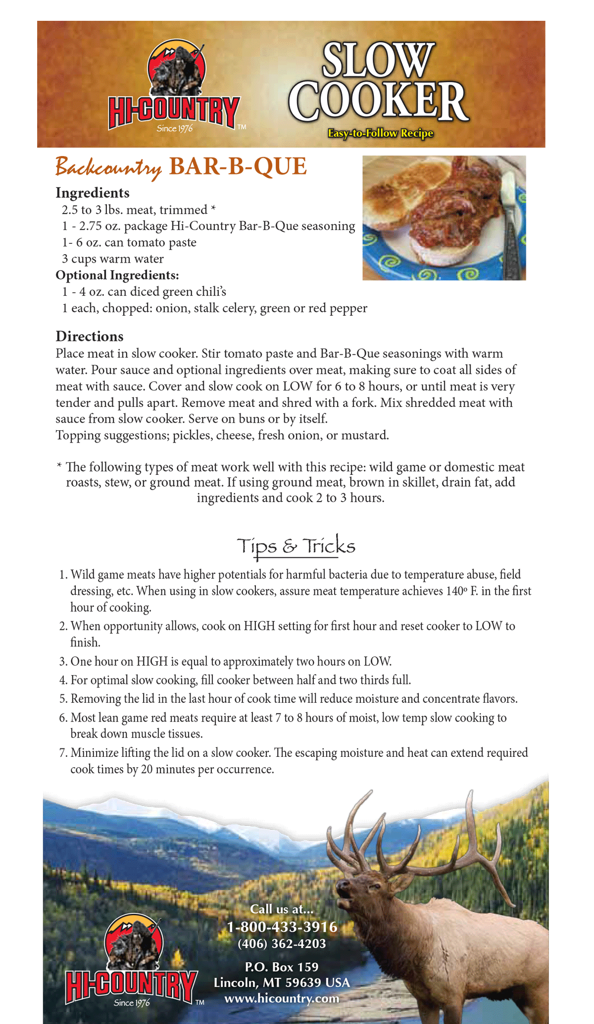 Slow Cooker BBQ Instructions