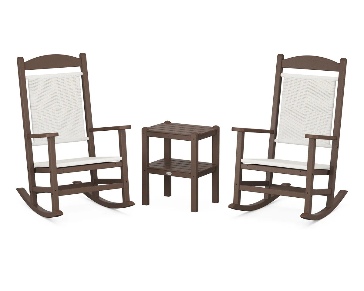 3-Piece Set of POLYWOOD Presidential Woven Rocker with Complimentary FREE SHIPPING