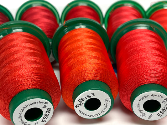 Exquisite Polyester 3015 Scarlet Red Embroidery Thread for