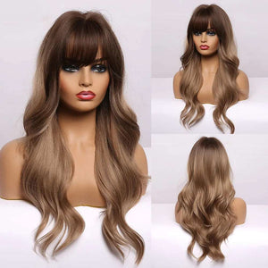 Daily Wigs - Long Wavy Dirty Blonde Bangs - Laura's Legacy Boutique - Short Dirty Blonde Wig