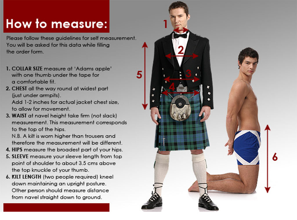 How to Measure a Kilt Jacket, Kilt Measuring Guide