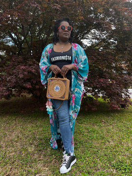 Blue Lagoon Floral Maxi Kimono