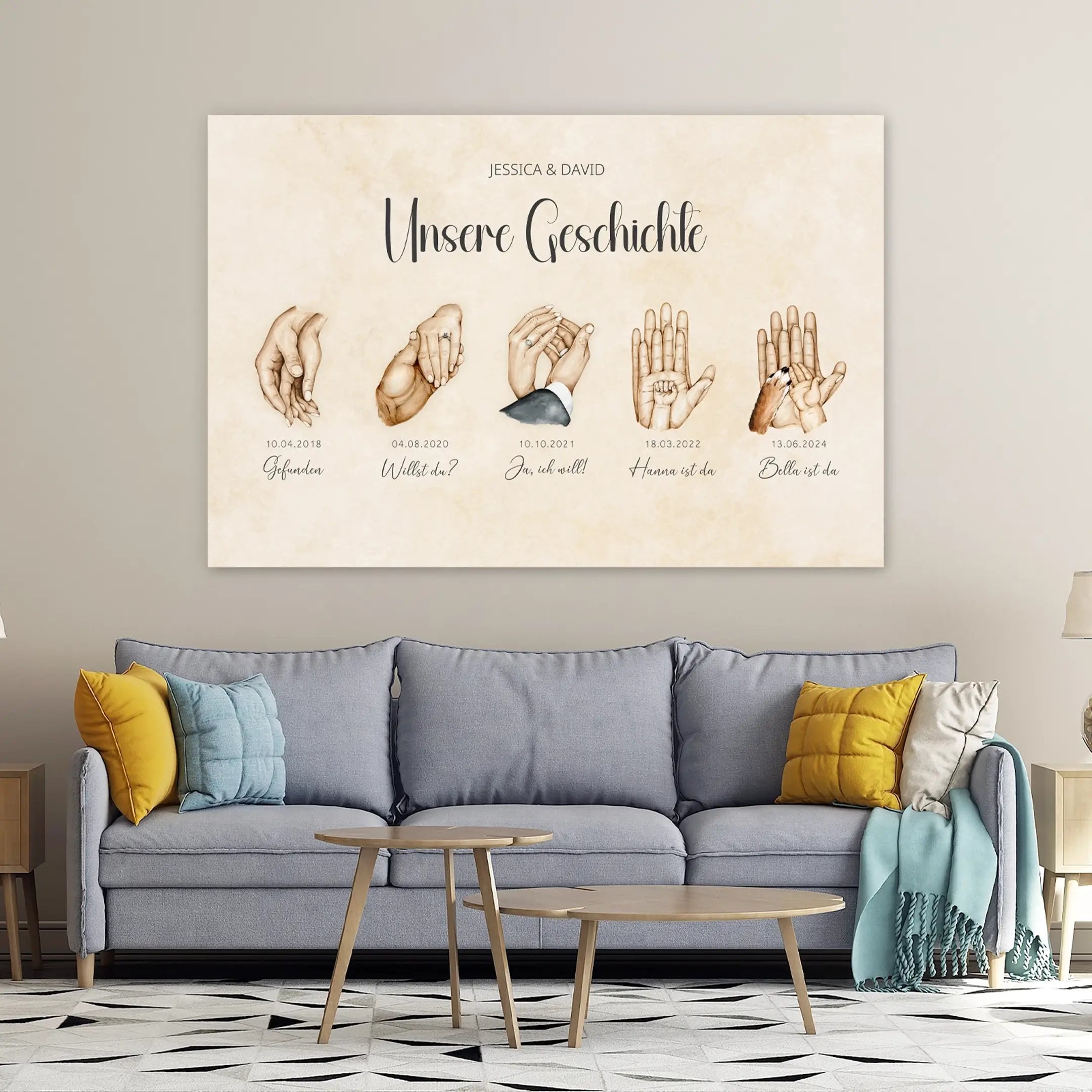 Personalisierte Leinwände