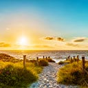 Personalisierte Leinwand Strandweg