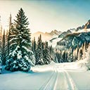 Personalisierte Leinwand Winterlandschaft