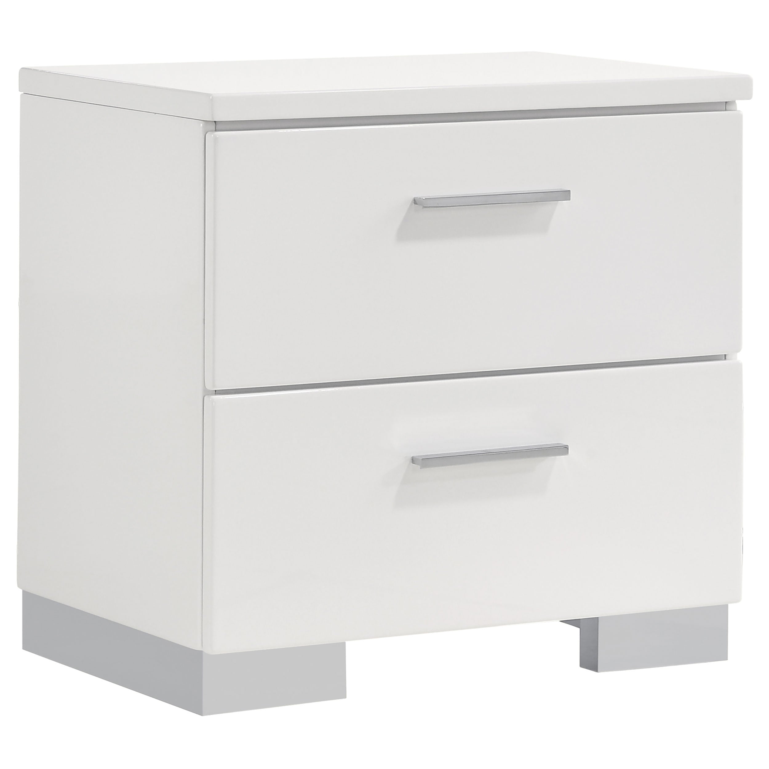 White High Gloss Felicity 4-piece Queen Bedroom Set