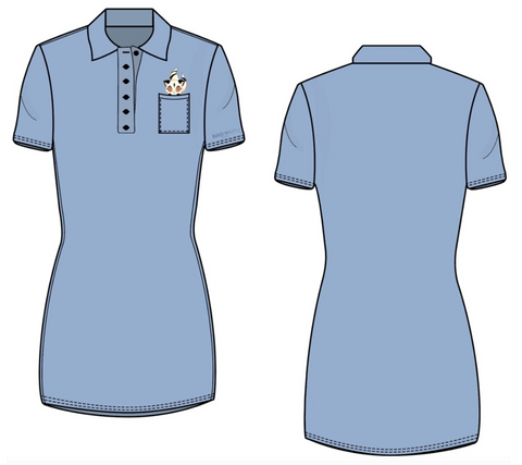 light blue polo dress womens