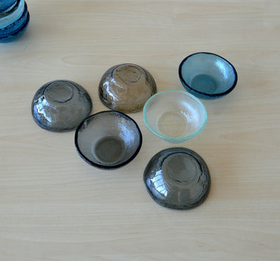 Set of Twelve Fused Glass Small Bowls. Soy Sauce Bowl. Small Dessert B –  Vetrocity