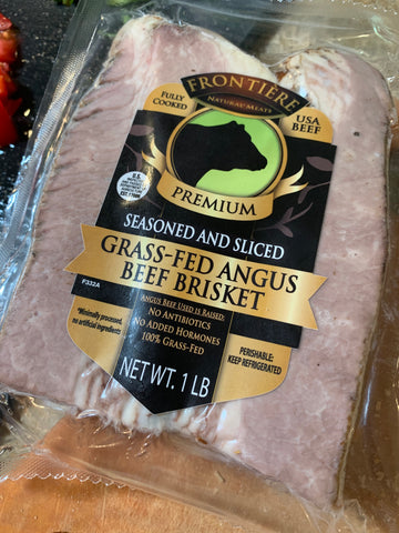 Package of beef brisket from Frontiere Natural Meats