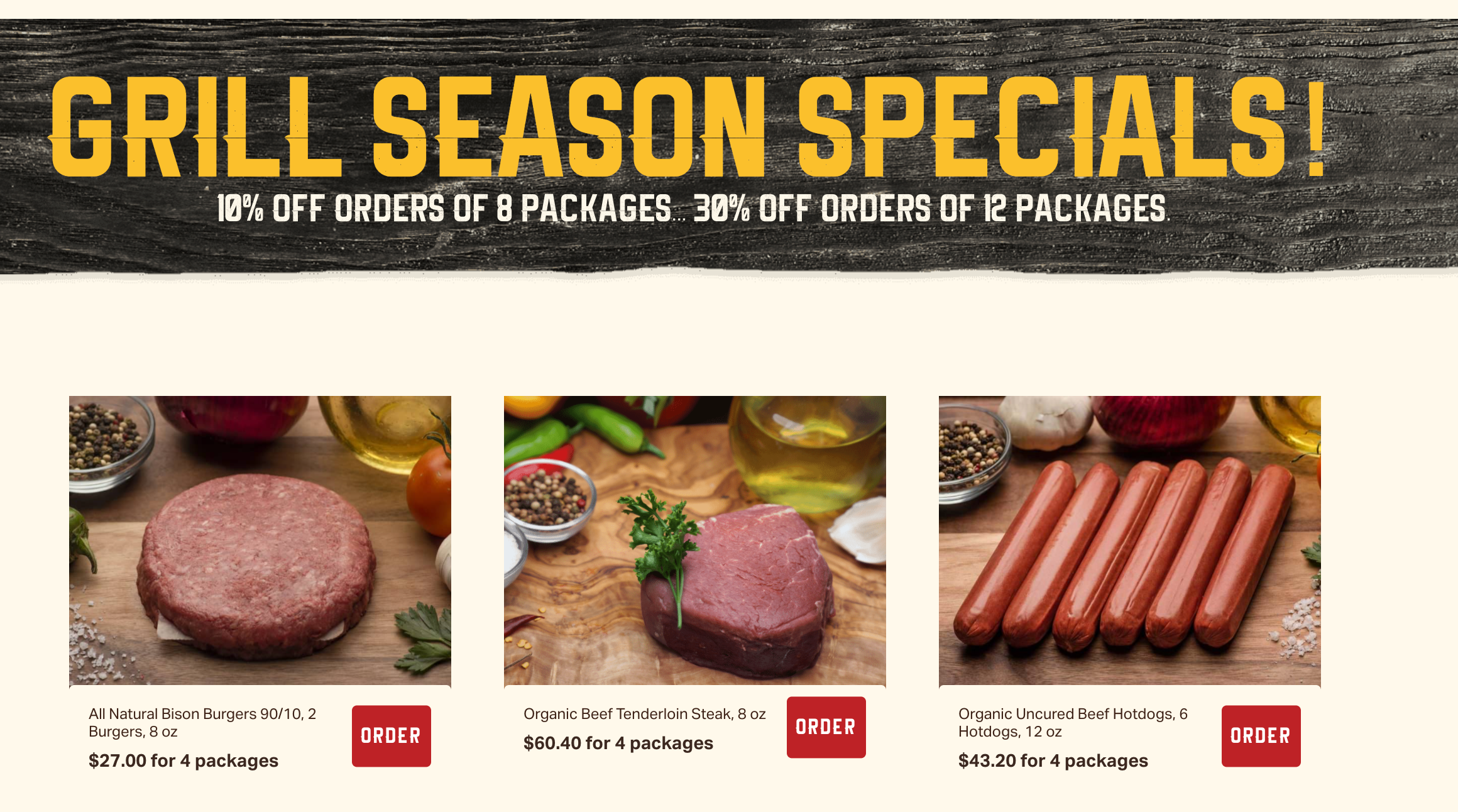 Grill season specials from Frontiere Natural Meats