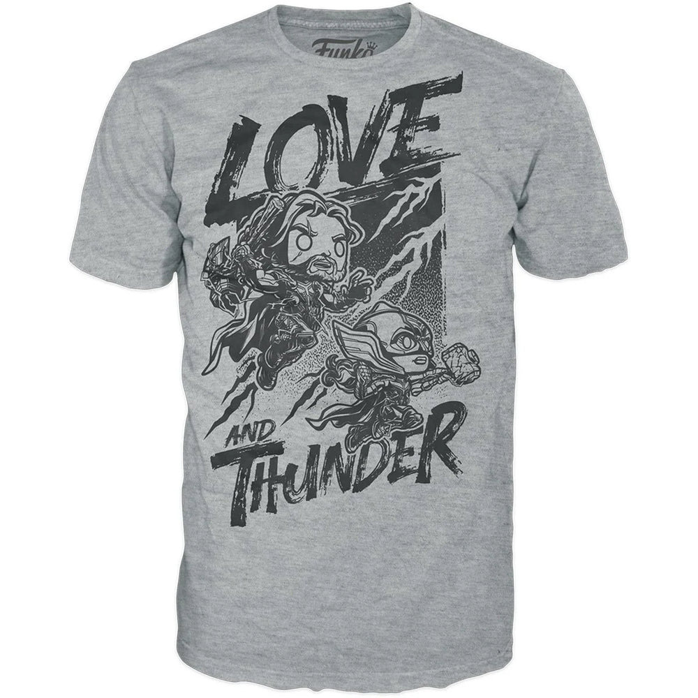 Funko Boxed Tee Marvel: Thor Love and Thunder - Thor y Mighty Thor Playera Mediana