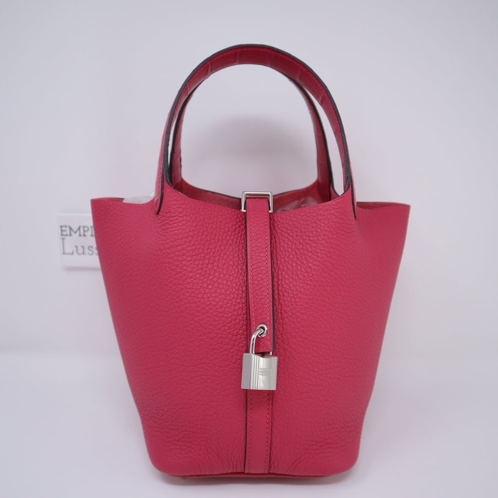 Hermès Picotin 18 Rose Sakura Clemence with Palladium Hardware