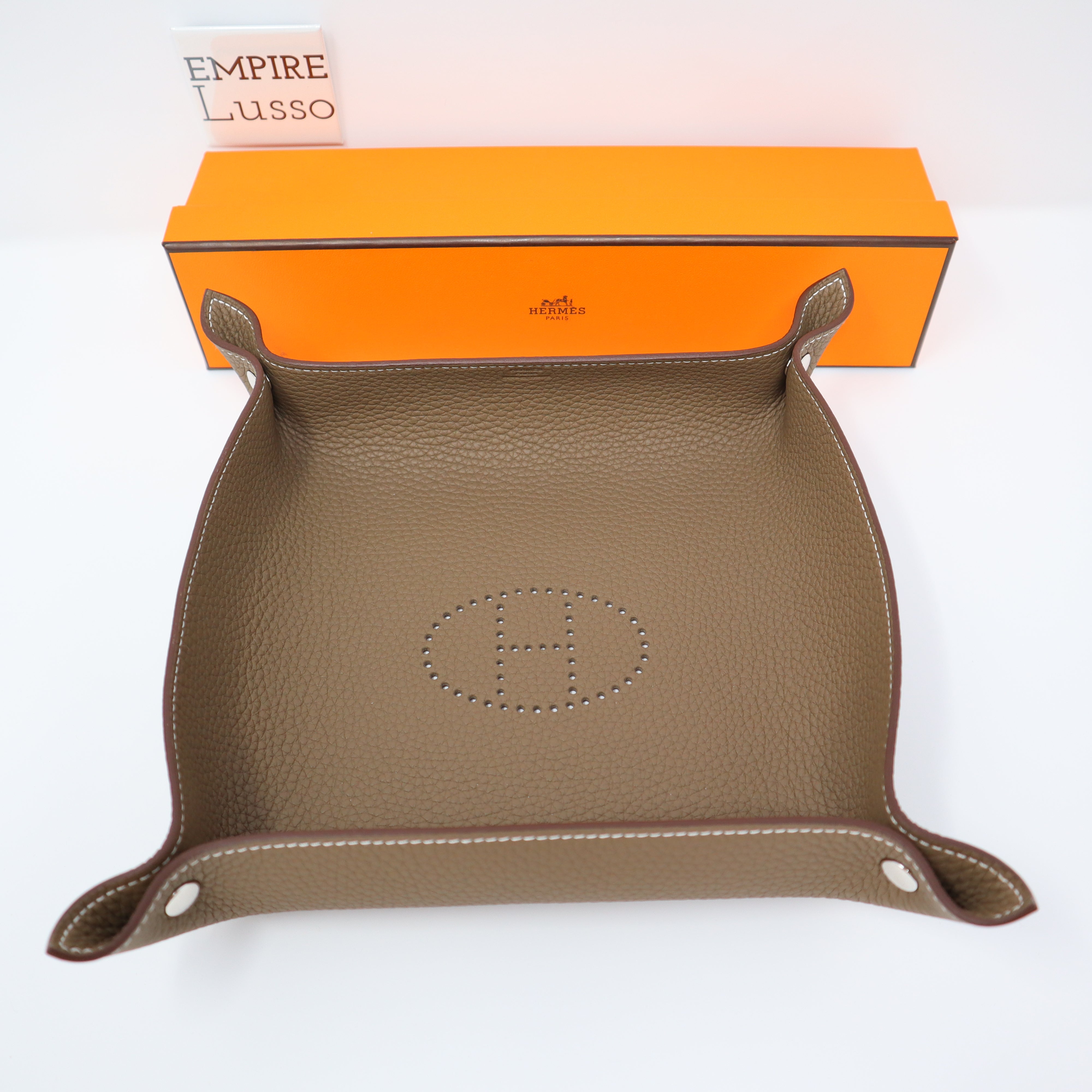 hermes leather valet tray