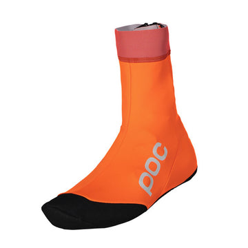 orange cycling overshoes