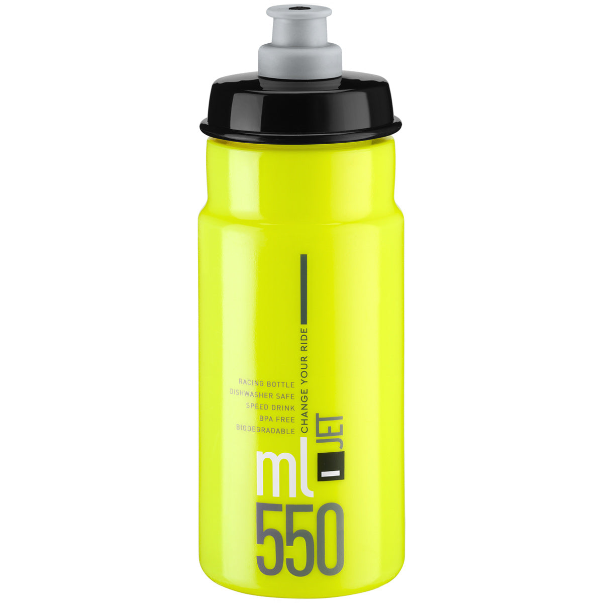 Bidón de ciclismo Pro 550ml negro y amarillo