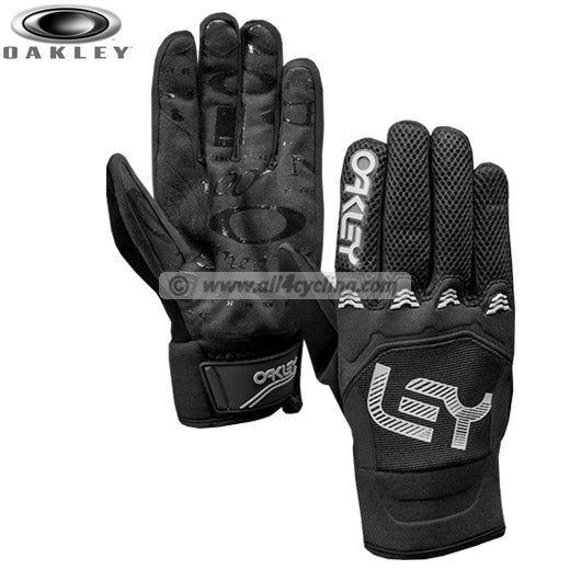Oakley Heritage Pipe Gloves - Black/Grey | All4cycling