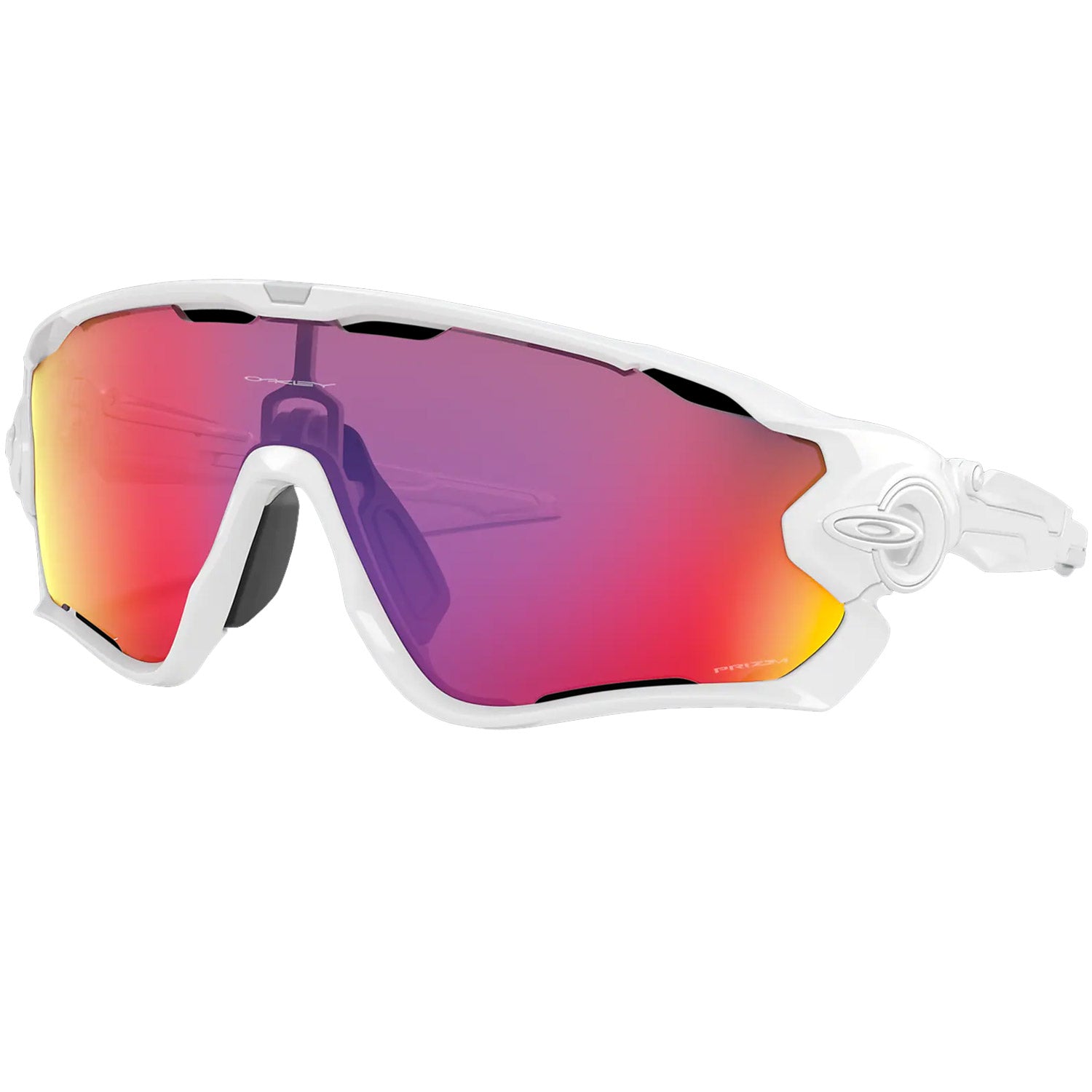 Oakley Jawbreaker Sunglasses - Polished white prizm road | All4cycling