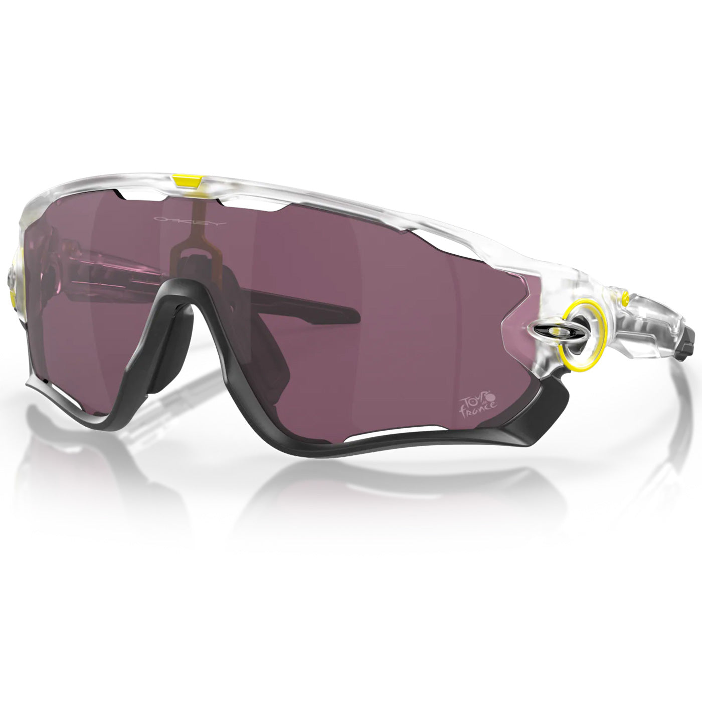 Oakley Jawbreaker sunglasses - TDF Matte Clear Prizm Road Black |  All4cycling