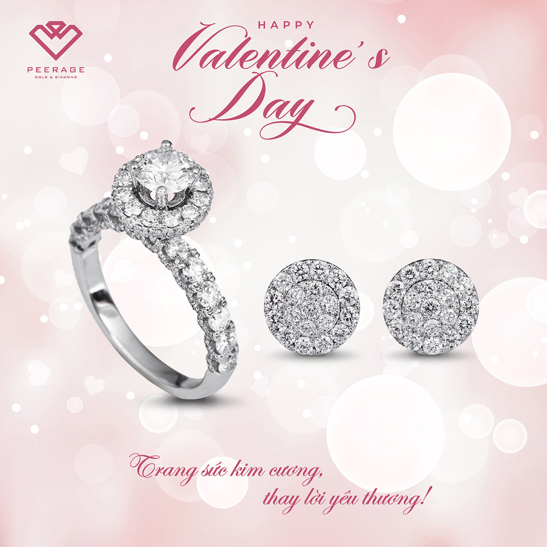 Nhẫn kim cương làm quà valentine