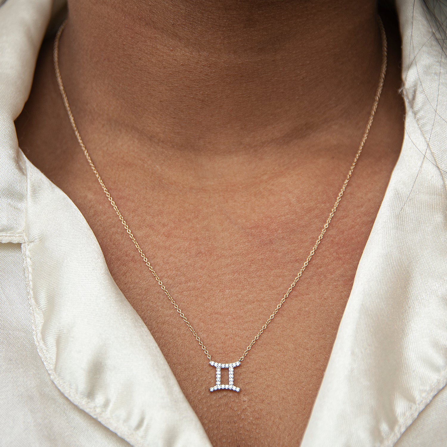 gemini diamond pendant