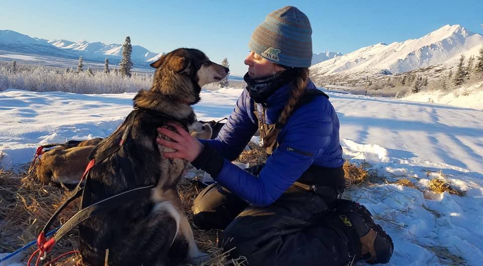 Anna Berrington and Harley Iditarod Food Drops