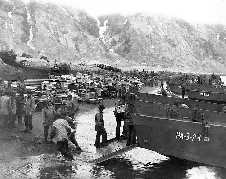 Landing Massacre Bay, Attu