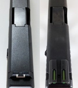 practical glock modifications extended slide release top view