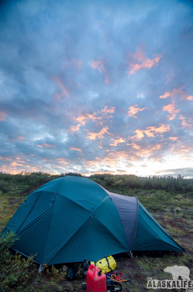 Cabela's Alaskan Guide Model Tent Sunset
