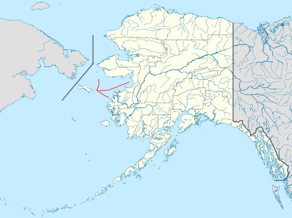 russia st lawrence map alaska