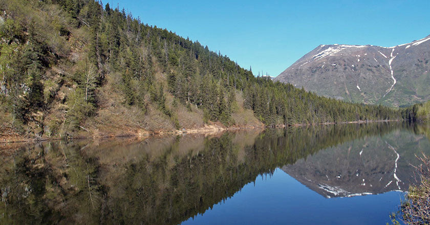 Glassy water at Jerome Lake