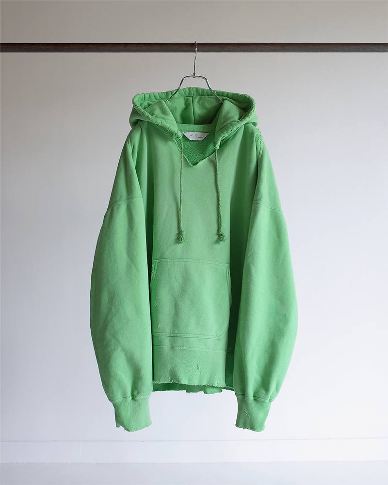 ancellm DYED DAMAGE HOODIE