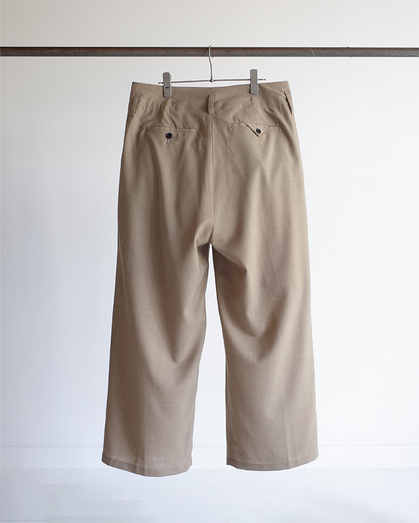 最先端 22aw アンセルム デッキパンツ スウェード リネン ANCELLM 新品