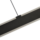 Wezen VMC36904BL 48" Height Adjustable Up-Down Pendant Light Integrated LED Linear Chandelier in Black