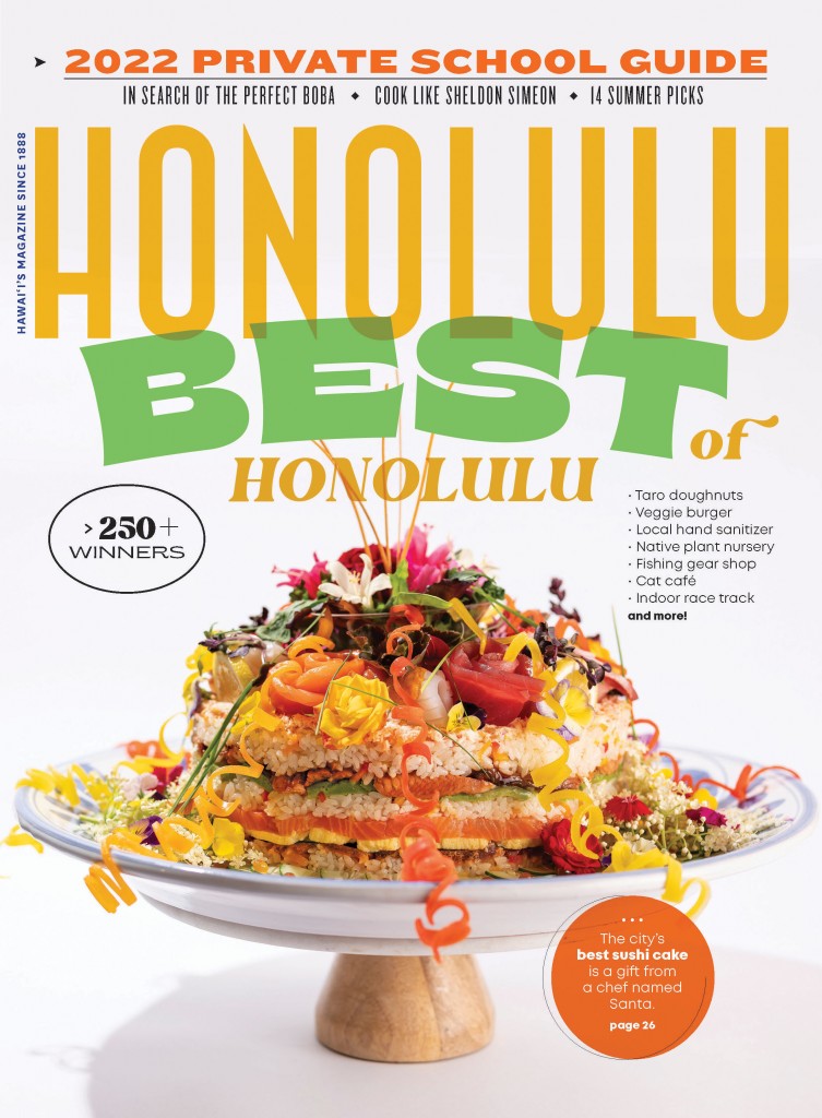 Honolulu best of Honolulu award for 2021 in Hawaii Magazine cover