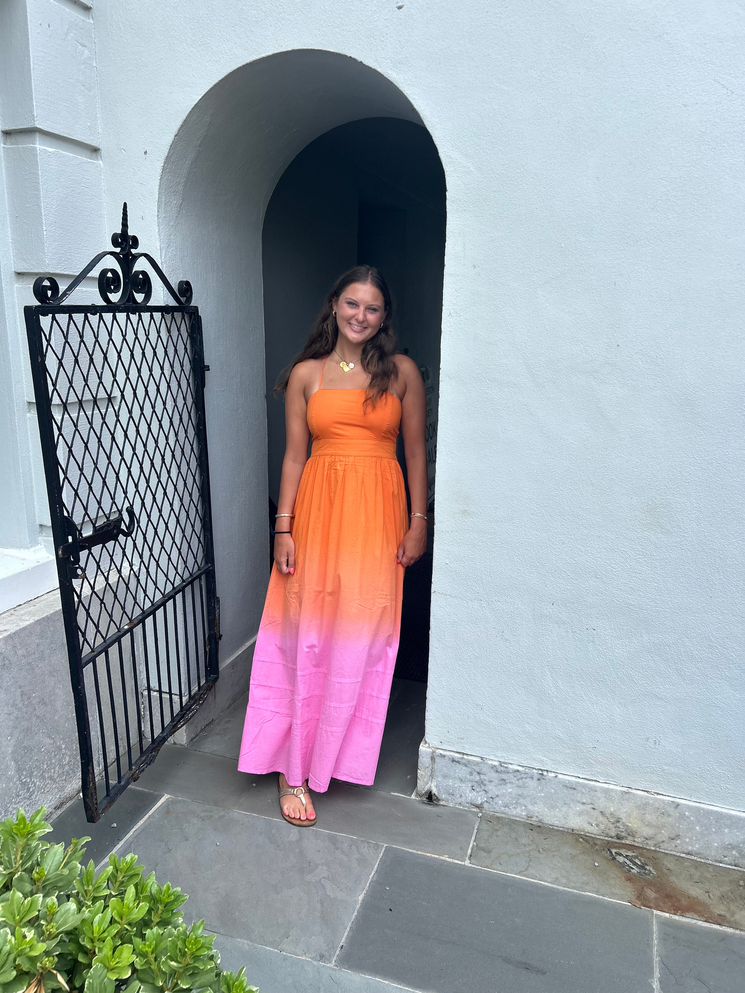 Hannah Maxi Dress Orange Sunset